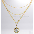 Bangkok jewelry double gold chains necklace, jean chains for men